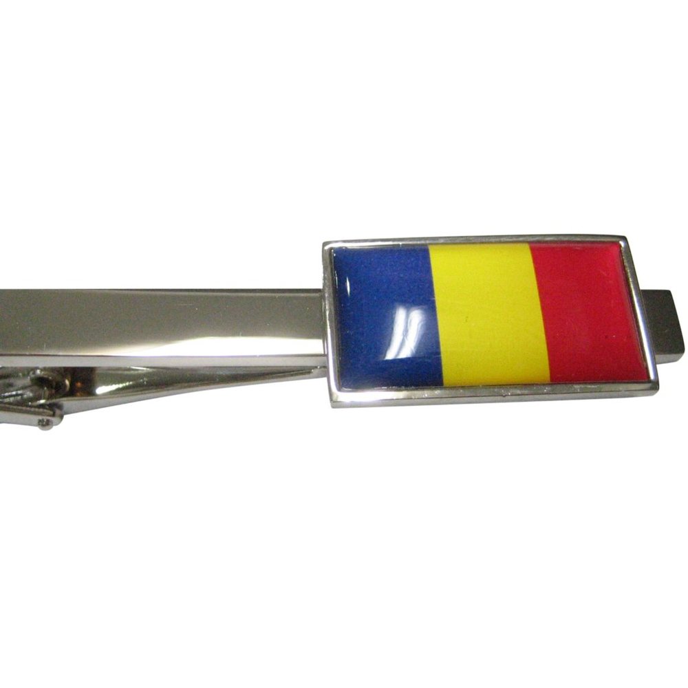 Thin Bordered Chad Flag Tie Clip - image 1